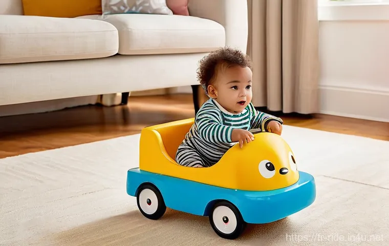 승용완구 추천 유튜버 - A French family – a mother, father, and their 6-year-old child – stands in a brightly lit modern pla...