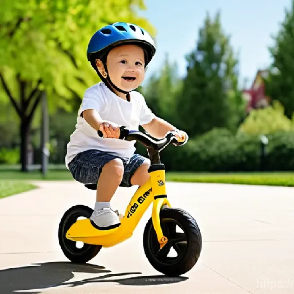 승용완구 미끄럼 방지 - **Prompt 1: Joyful Toddler on a Balance Bike**
    A happy, smiling toddler (approximately 2-3 years...