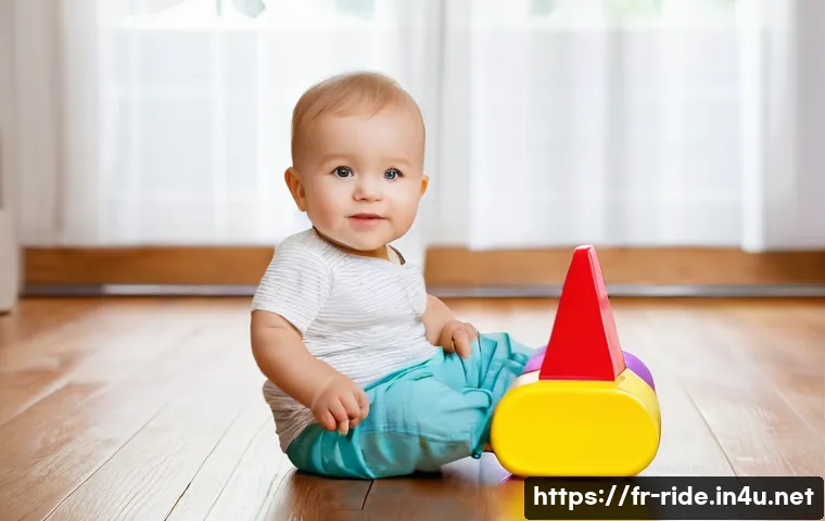 승용완구 수동형 장단점 - **Prompt 1: Joyful First Rides**
    "A cheerful toddler, approximately 18 months old, wearing a cle...